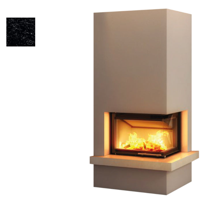 Hajduk Kaminbausatz Imperial Medium mit Steinelement Nero Assoluto geflammt| Klimaworld.com