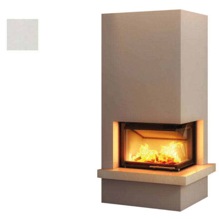 Hajduk Kaminbausatz Imperial Medium mit Steinelement Sinter Oxide Bianco| Klimaworld.com