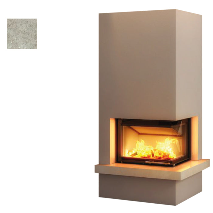 Hajduk Kaminbausatz Imperial Medium mit Steinelement Sinter Oxide Grigio| Klimaworld.com