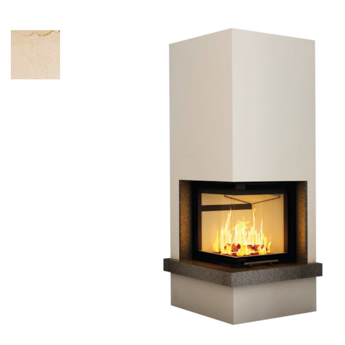Hajduk Kaminbausatz Imperial mit Steinelement Crema Marfil| Klimaworld.com