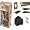 Kaminbausatz Set Maja 8 | Luftgitter schwarz | 8 kW