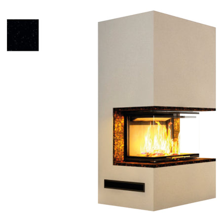 Hajduk Kaminbausatz Pure Extra mit Steinelement Nero Assoluto Poliert| Klimaworld.com