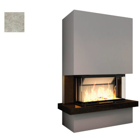 Hajduk Kaminbausatz Royal Extra mit dem Steinelement Sinter Oxide Grigio| Klimaworld.com
