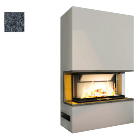 Hajduk Kaminbausatz Pure Extra mit dem Steinelement Steel Grey| Klimaworld.com