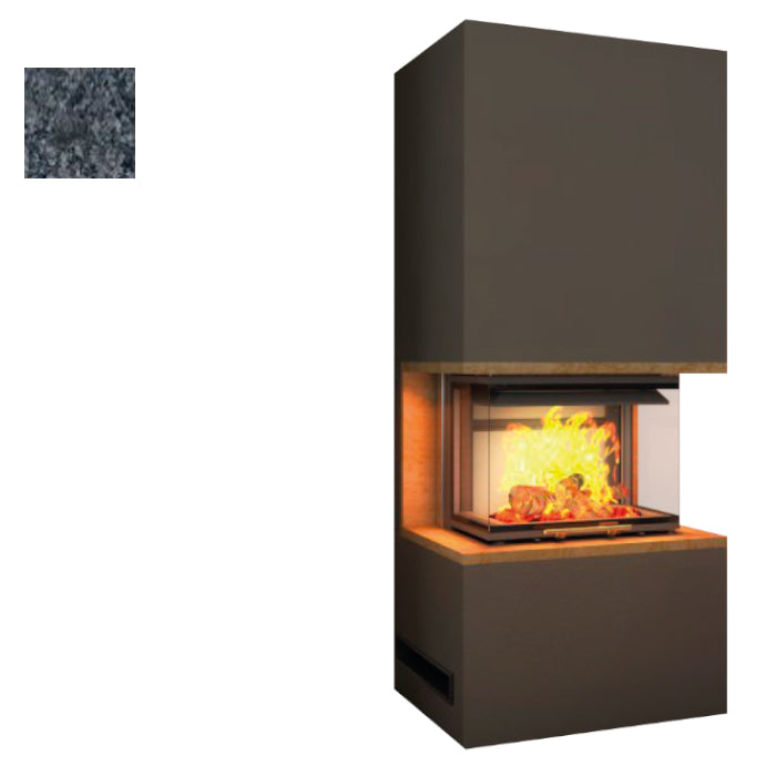 Hajduk Kaminbausatz Pure Medium mit Steinelement Steel Grey| Klimaworld.com