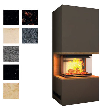 Hajduk Kaminbausatz Pure Medium| 6,5 kW| Farbwahl der Steinelemente| Klimaworld.com