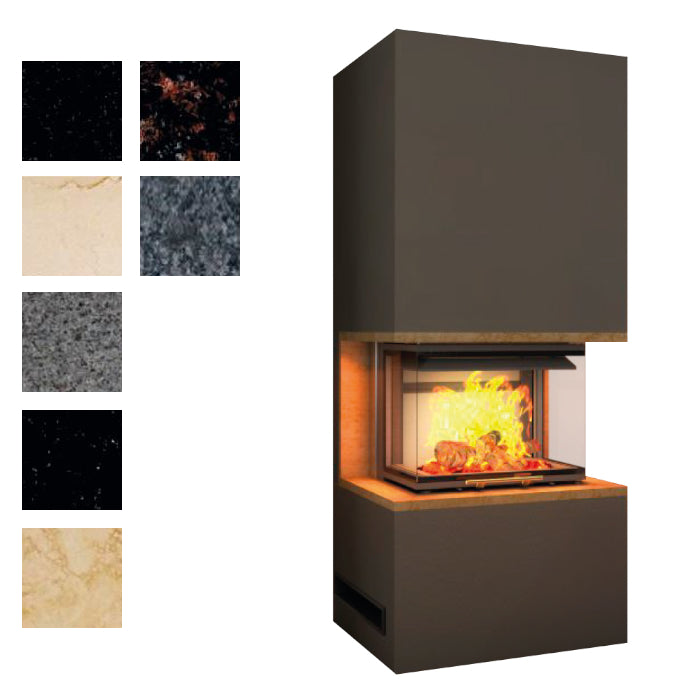 Hajduk Kaminbausatz Pure Medium| 6,5 kW| Farbwahl der Steinelemente| Klimaworld.com