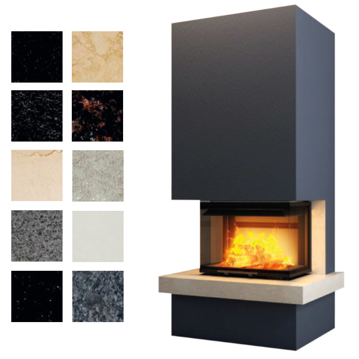 Hajduk Kaminbausatz Royal Medium mit Smart 3XLTh| 6,5 kW| Sinter Oxide Bianco|Ambientebild| Klimaworld.com