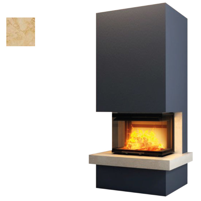 Hajduk Kaminbausatz Royal Medium mit Steinelement Giallo Rena| Klimaworld.com