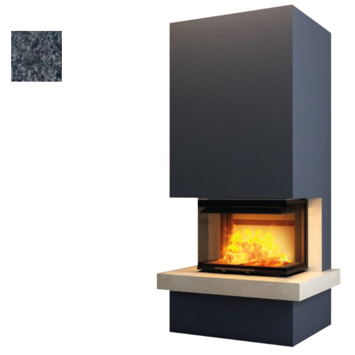 Hajduk Kaminbausatz Royal Medium mit Steinelement Steel Grey| Klimaworld.com