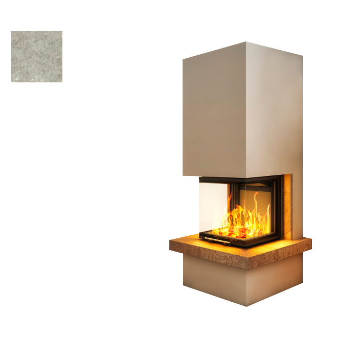 Hajduk Kaminbausatz Royal mit Steinelement Sinter Oxide Grigio| Klimaworld.com