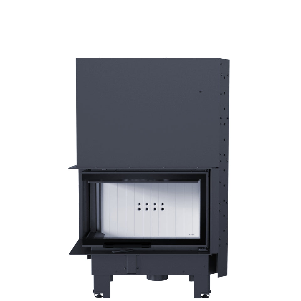 ThermoFlux Kamineinsatz TFD7-HEL | Eckschiebetür links | 7 kW ➔ www.klimaworld.com