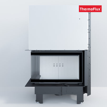 ThermoFlux Kamineinsatz TFD7-HEL | Eckschiebetür links | 7 kW