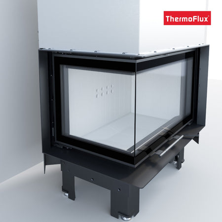 ThermoFlux Kamineinsatz TFD7-HEL | Eckschiebetür links | 7 kW