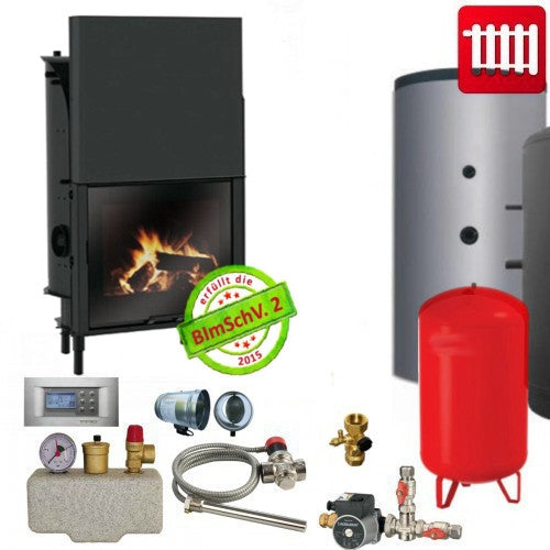 Wasserkamineinsatz Edilkamin H2 Oceano 23 kW Set 1