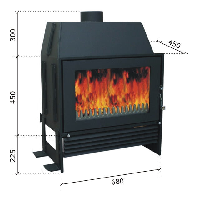 Wasserführender Kamineinsatz Malaga II mit 15 kW EuroTeplo