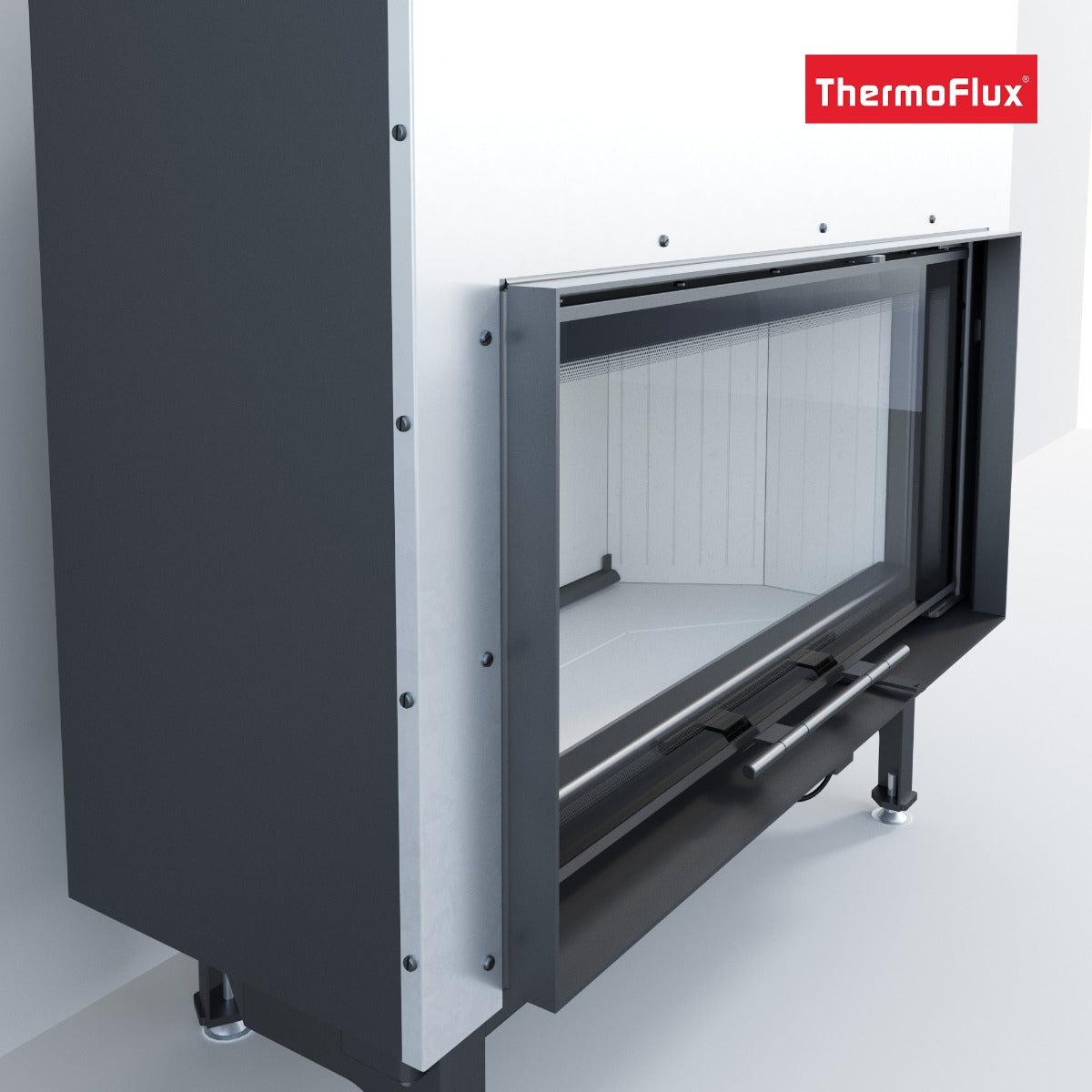 ThermoFlux Kamineinsatz TFC10-H | gerade, hochschiebbar | 10 kW