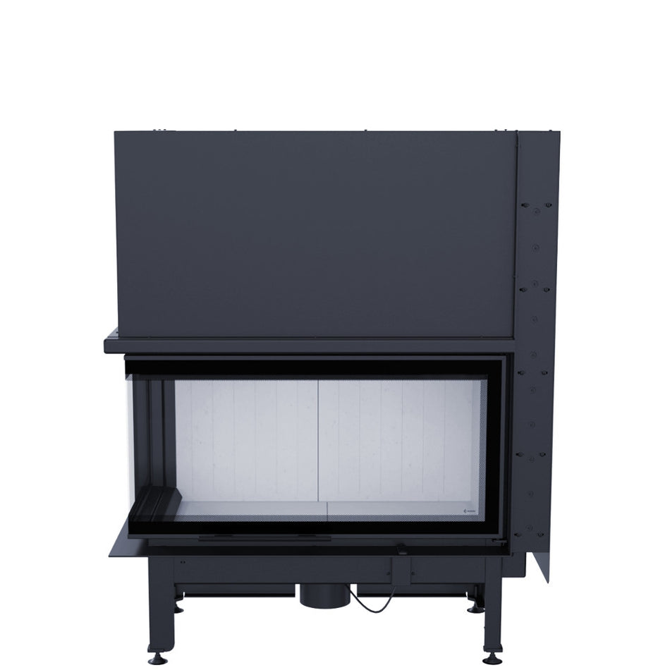 ThermoFlux Kamineinsatz TFC10-HEL | Eckschiebetür links | 14 kW ➔ www.klimaworld.com