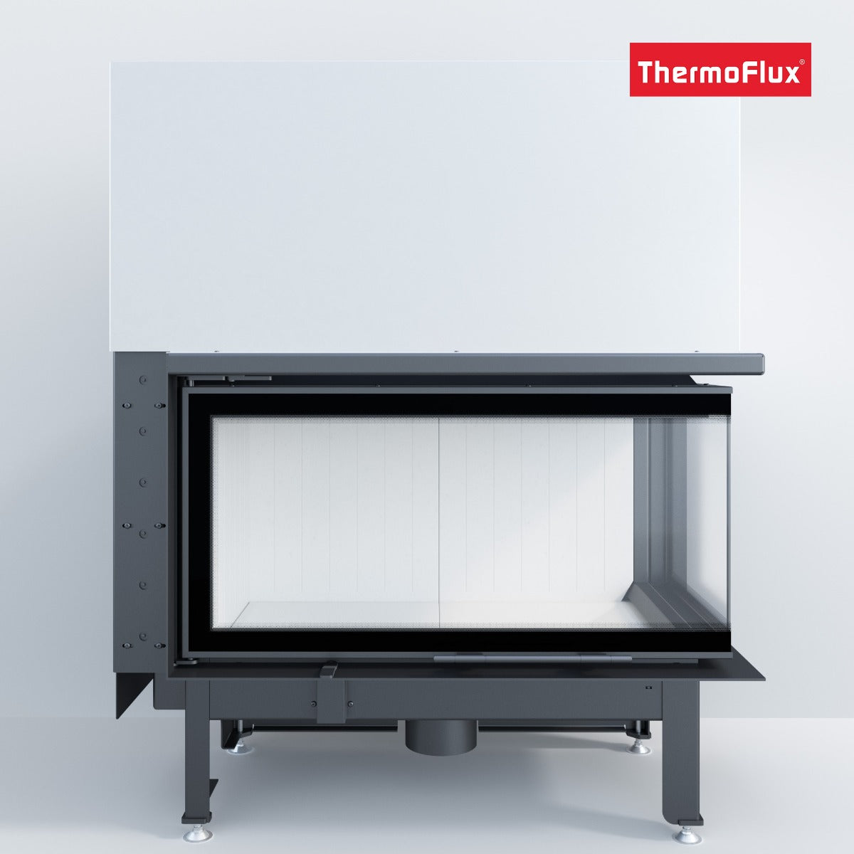 ThermoFlux Kamineinsatz TFC10-HER | Eckschiebetür rechts | 10 kW 