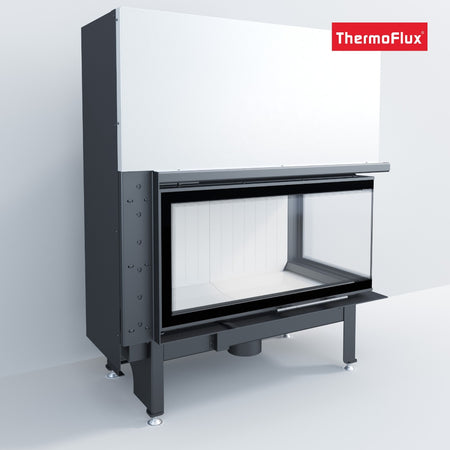 ThermoFlux Kamineinsatz TFC10-HER | Eckschiebetür rechts | 14 kW 