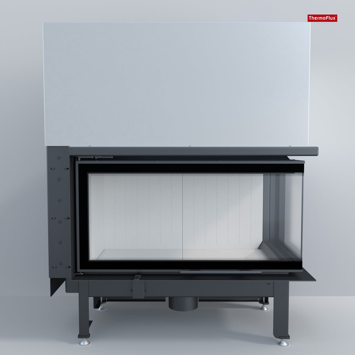 ThermoFlux Kamineinsatz TFD7-HER | Eckschiebetür rechts | 10 kW