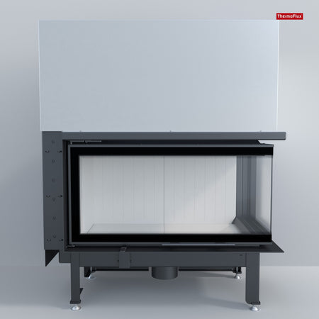 ThermoFlux Kamineinsatz TFD7-HER | Eckschiebetür rechts | 10 kW