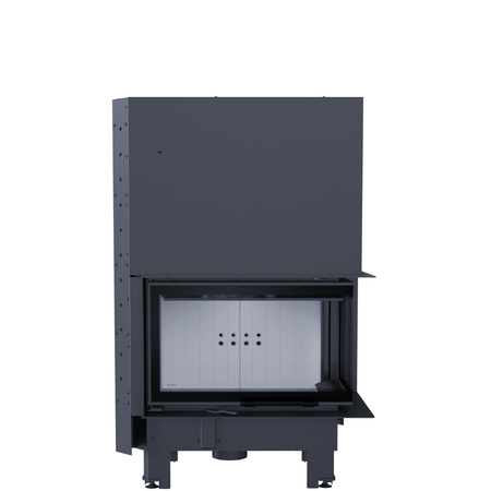 ThermoFlux Kamineinsatz TFD7-HER | Eckschiebetür rechts | 7 kW ➔ www.klimaworld.com