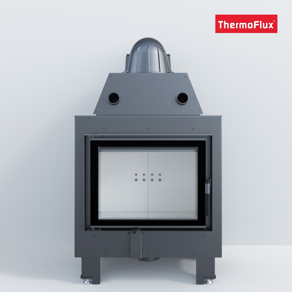 ThermoFlux Kamineinsatz TFD7-K | gerade Scheibe | Klapptür | 7 kW