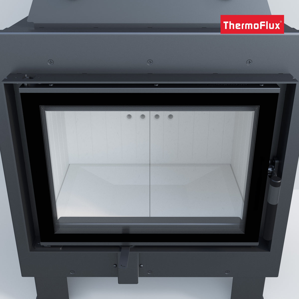 ThermoFlux Kamineinsatz TFD7-K | gerade Scheibe | Klapptür | 10 kW