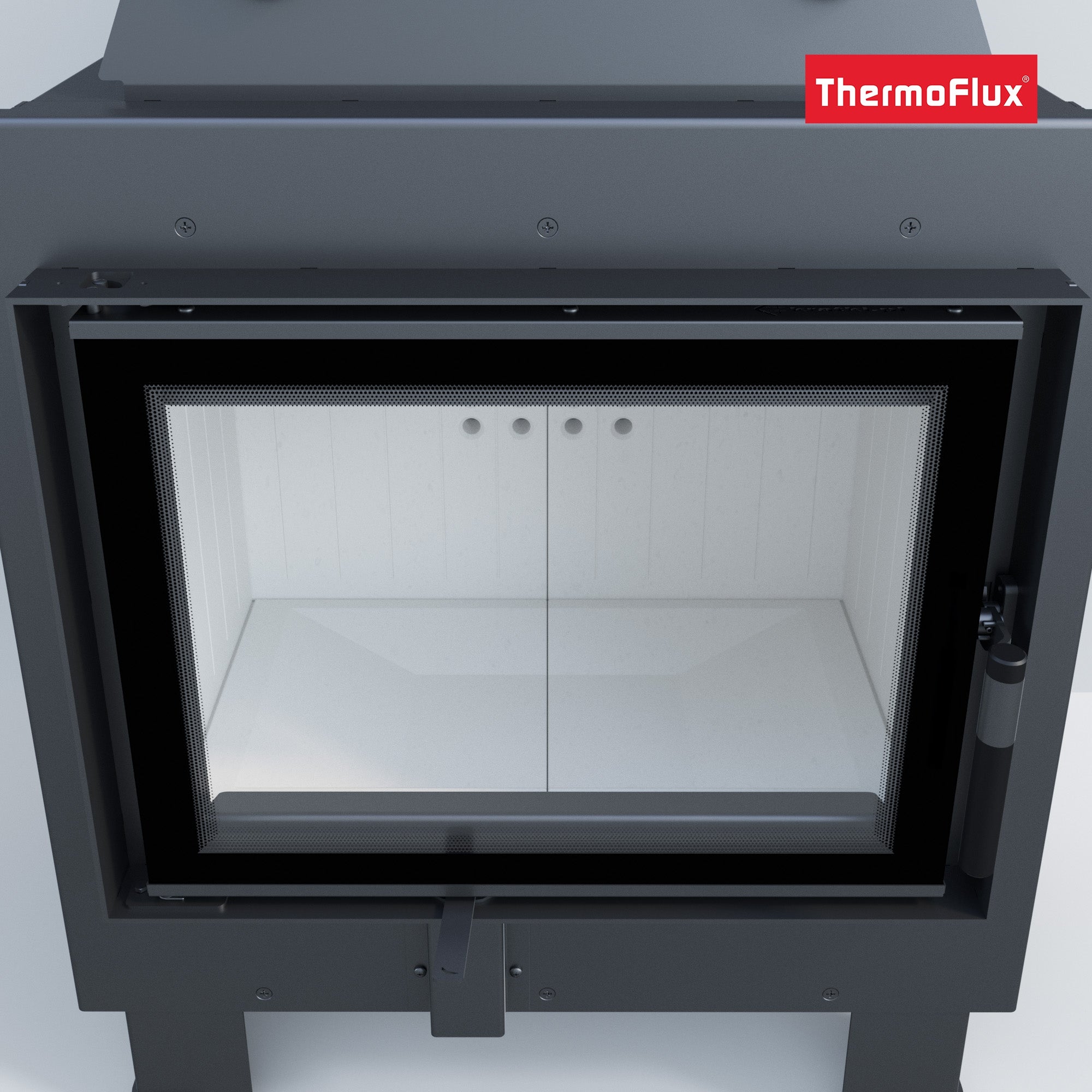 ThermoFlux Kamineinsatz TFD7-K | gerade Scheibe | Klapptür | 10 kW