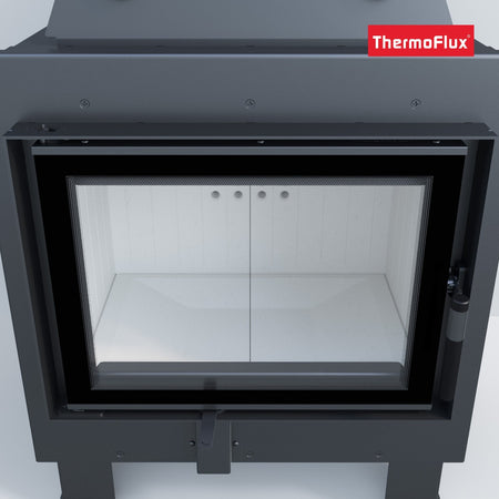 ThermoFlux Kamineinsatz TFD7-K | gerade Scheibe | Klapptür | 7 kW