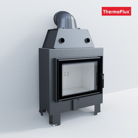 ThermoFlux Kamineinsatz TFD7-K | gerade Scheibe | Klapptür | 7 kW