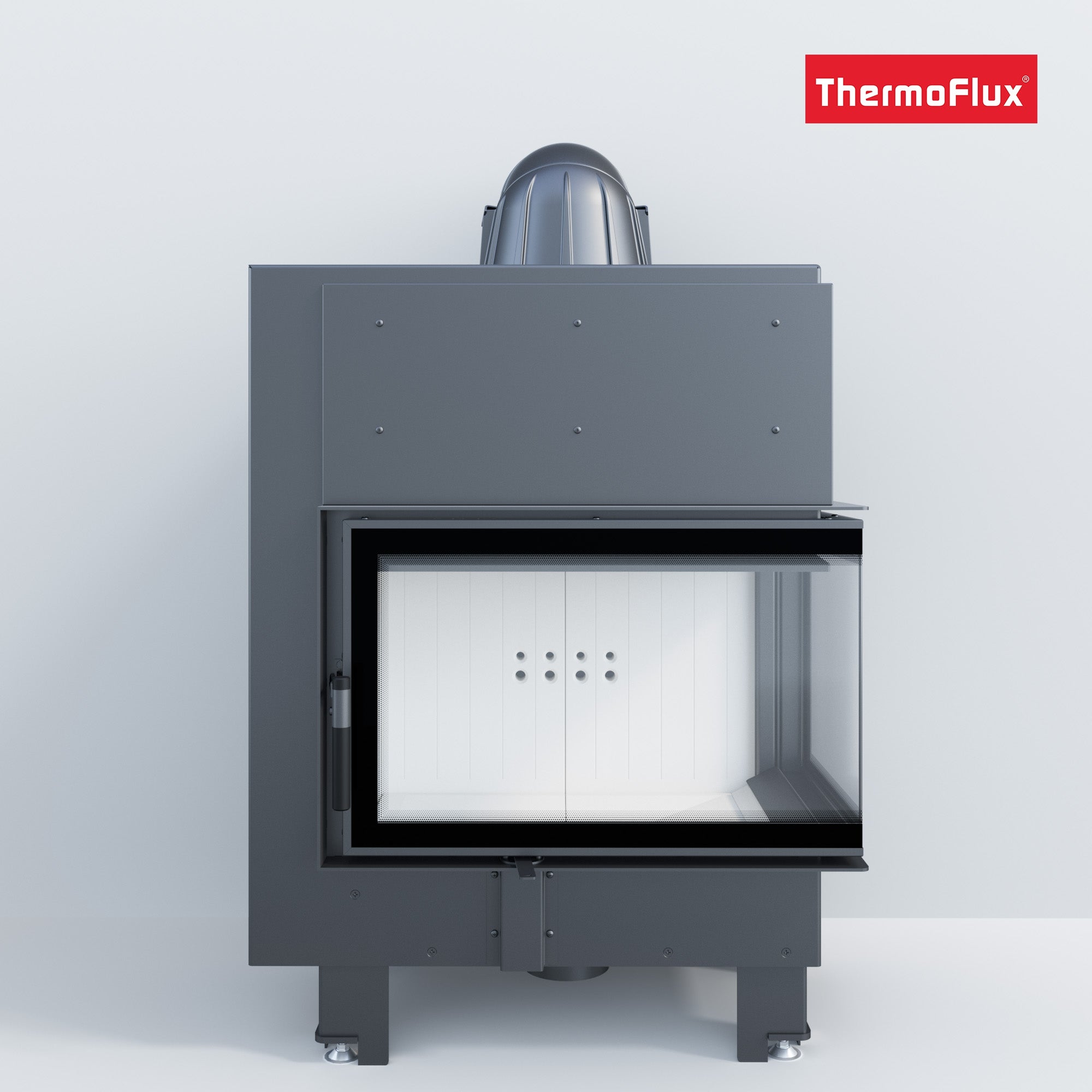 ThermoFlux Kamineinsatz TFD7-KER | Eckscheibe rechts | Klapptür | 10 kW 
