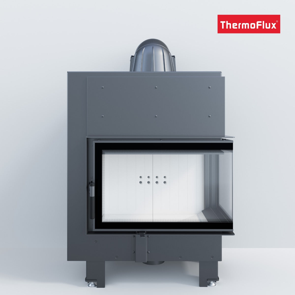ThermoFlux Kamineinsatz TFD7-KER | Eckscheibe rechts | Klapptür | 10 kW 