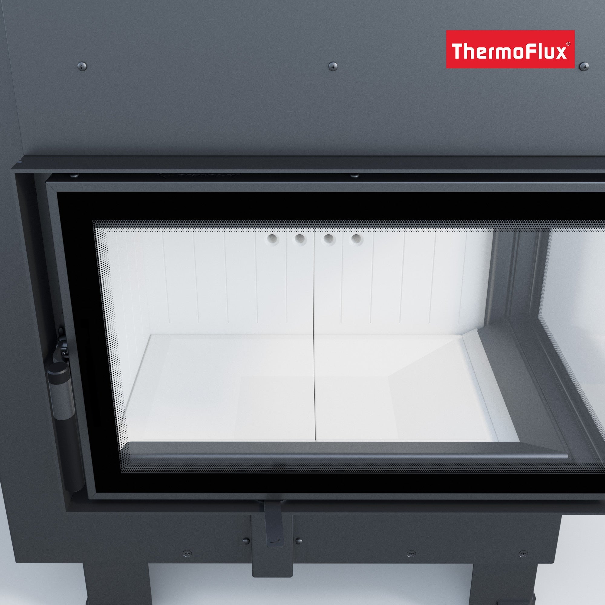 ThermoFlux Kamineinsatz TFD7-KER | Eckscheibe rechts | Klapptür | 10 kW 