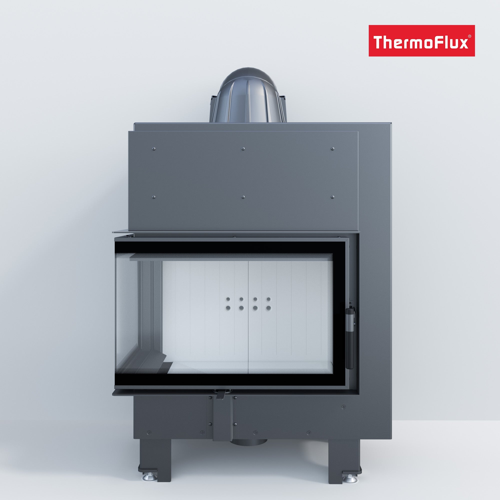 ThermoFlux Kamineinsatz TFD7-KEL | Eckscheibe links, Klapptür | 10 kW