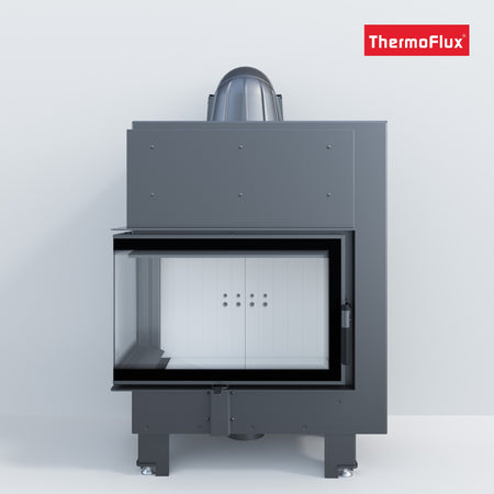 ThermoFlux Kamineinsatz TFD7-KEL | Eckscheibe links, Klapptür | 10 kW