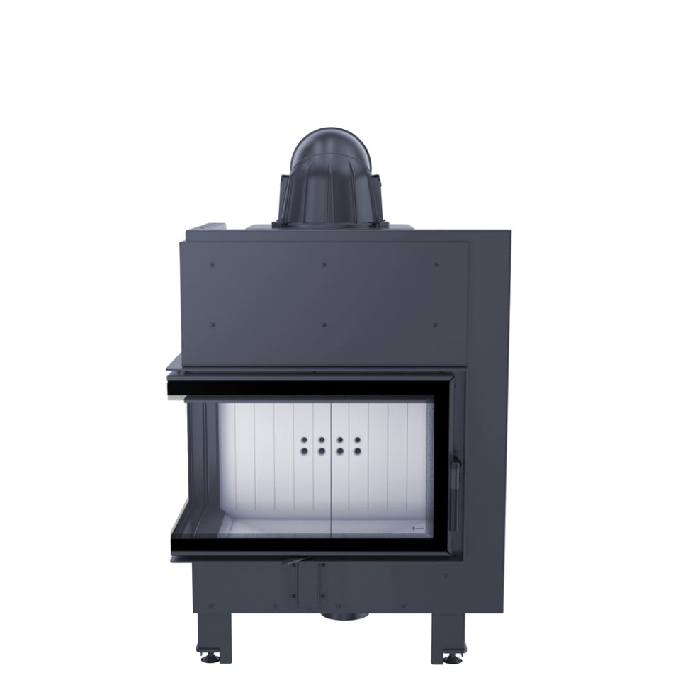ThermoFlux Kamineinsatz TFD7-KEL | Eckscheibe links | Klapptür | 7 kW  ➔ www.klimaworld.com