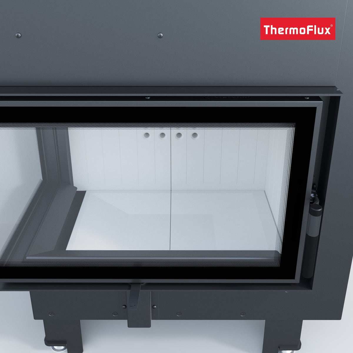 ThermoFlux Kamineinsatz TFD7-KEL | Eckscheibe links, Klapptür | 10 kW