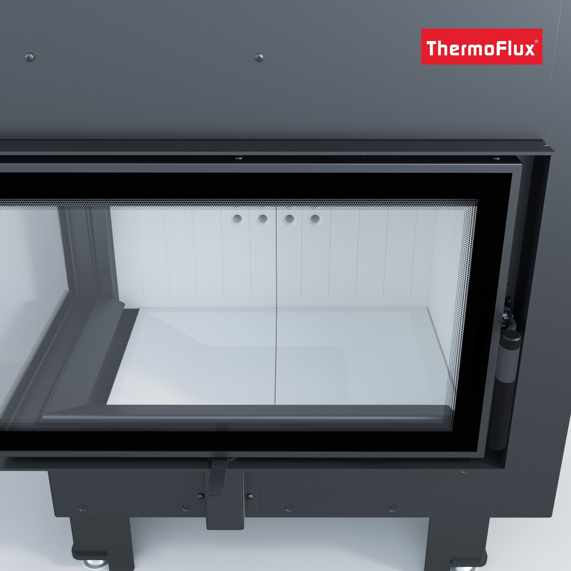 ThermoFlux Kamineinsatz TFD7-KEL | Eckscheibe links, Klapptür | 10 kW