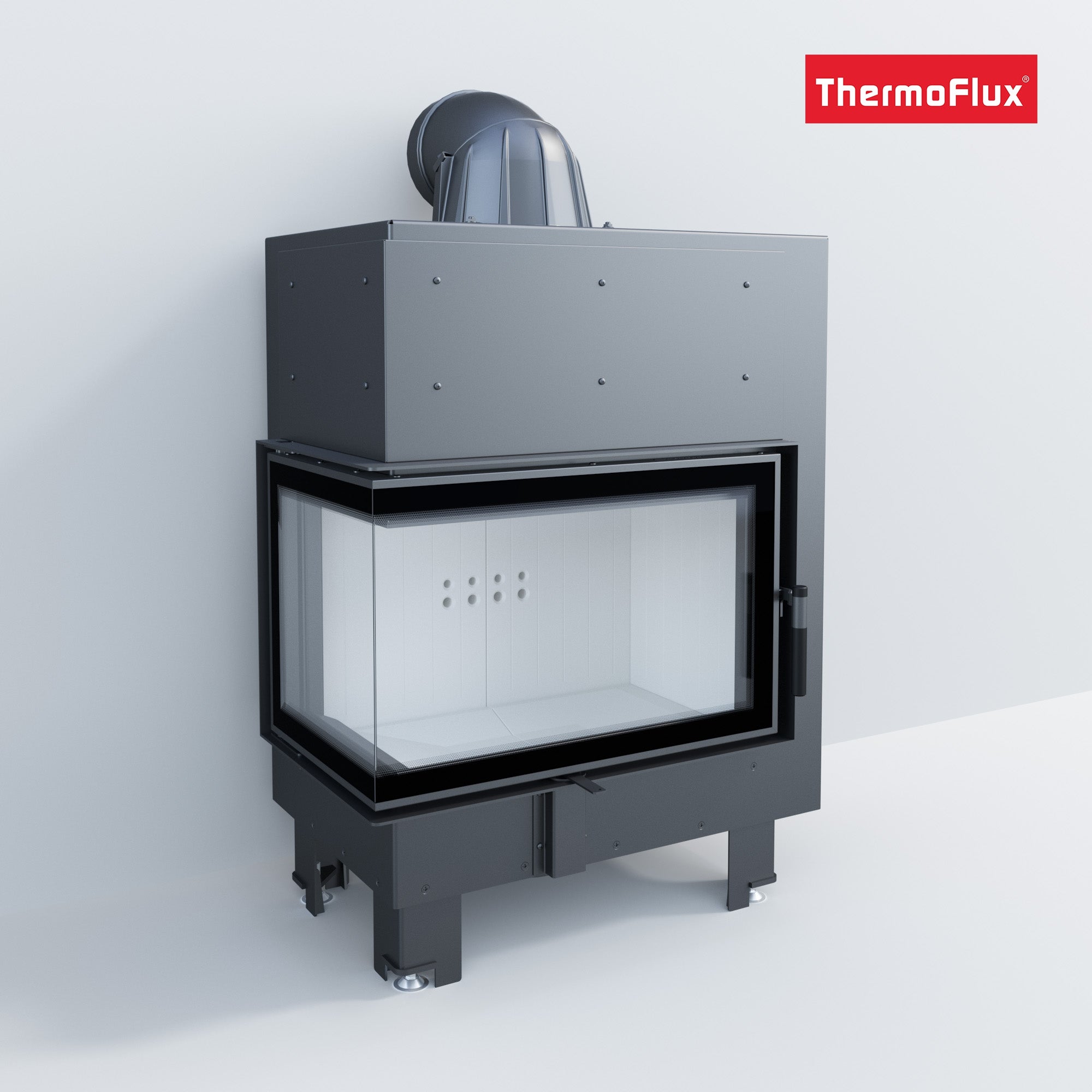 ThermoFlux Kamineinsatz TFD7-KEL | Eckscheibe links, Klapptür | 10 kW