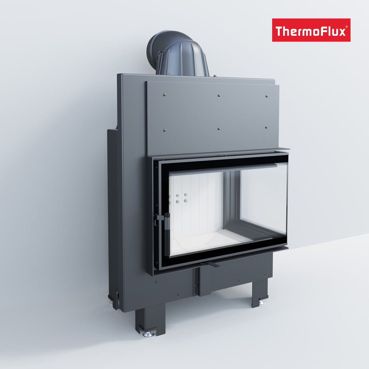 ThermoFlux Kamineinsatz TFD7-KER | Eckscheibe rechts | Klapptür | 10 kW 