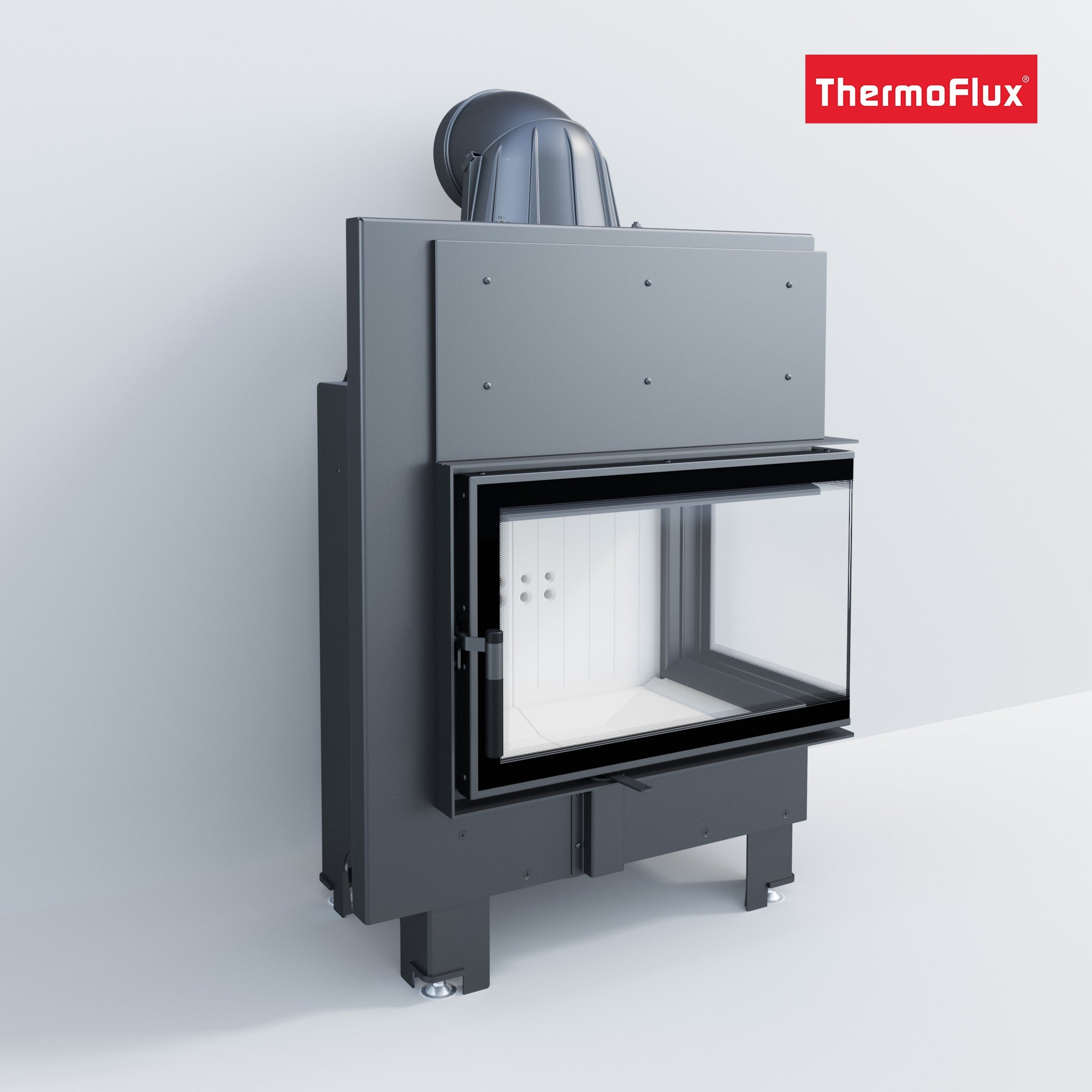 ThermoFlux Kamineinsatz TFD7-KER | Eckscheibe rechts | Klapptür | 10 kW 