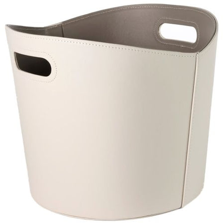 TermaTech Kaminholzkorb aus Lederimitat Beige