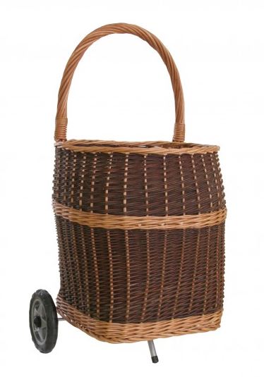 Kaminholzwagen, Holzwagen, zweifarbig gestreift ca. 48 x 41 x 50/80 cm 