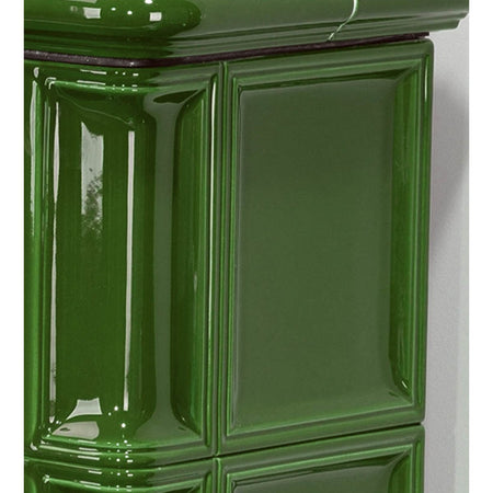 Justus | Kamin | Bavaria | Grün mit Sockel | 7,0 kW ➩ Klimaworld