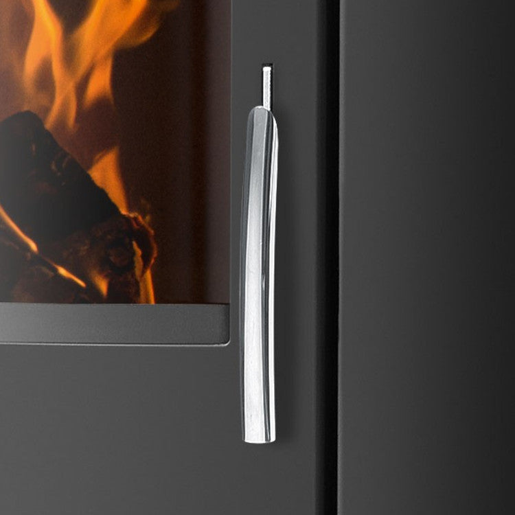 Justus Kaminofen Agero W+ Stahl Schwarz, Speckstein | klimaworld.com