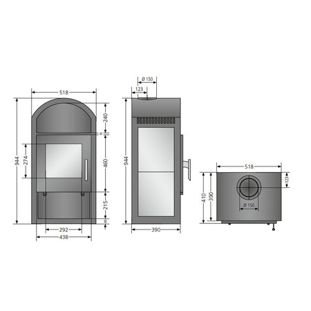 JUSTUS | Vegas | 6.0 kW | A+ | Maße