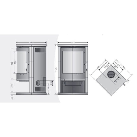technische Zeichnung mit Aufmaß