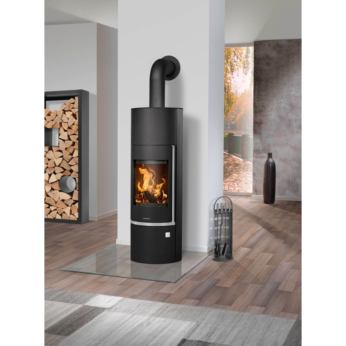 ORANIER | Corso W+ | Kaminofen | Schwarz | Dauerbrandofen | 7.0 kW | 